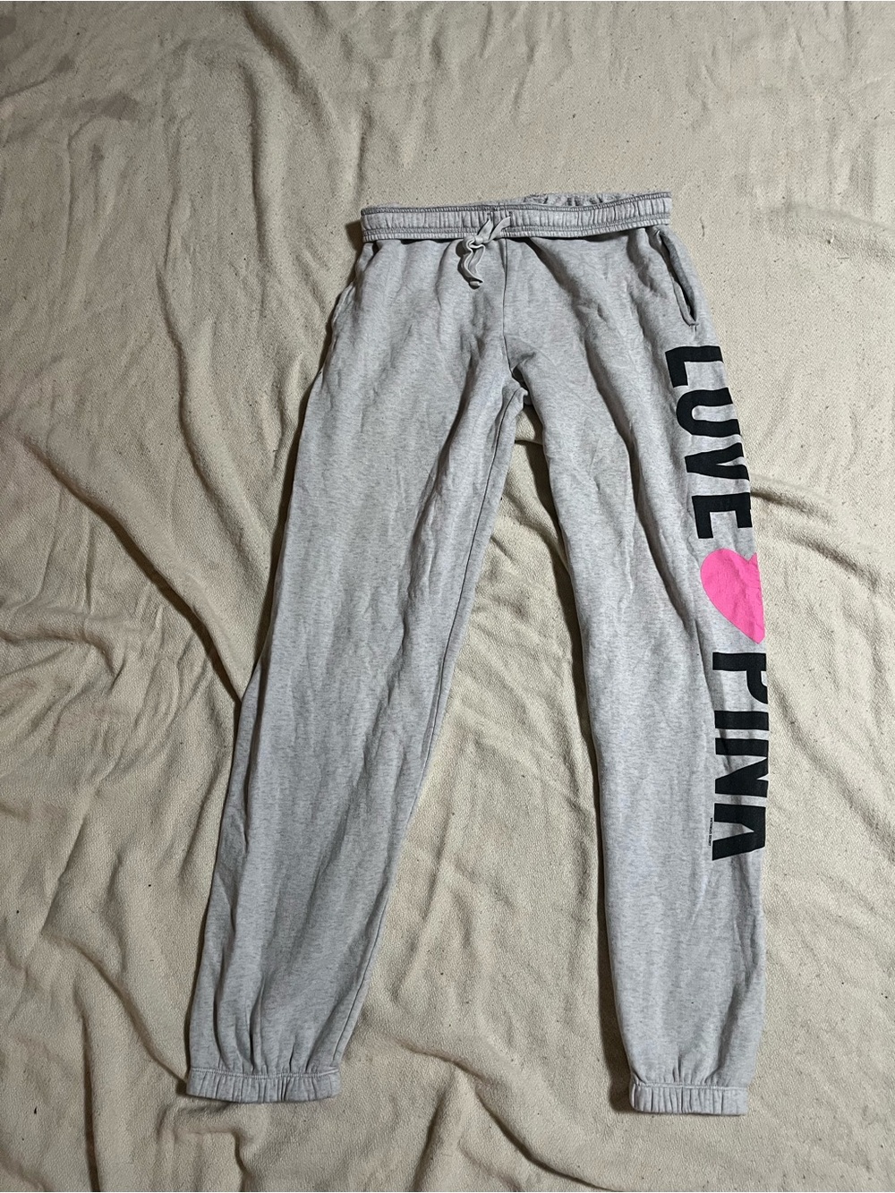 Vintage PINK Victoria's Secret Gray Jogger Sweatpants.